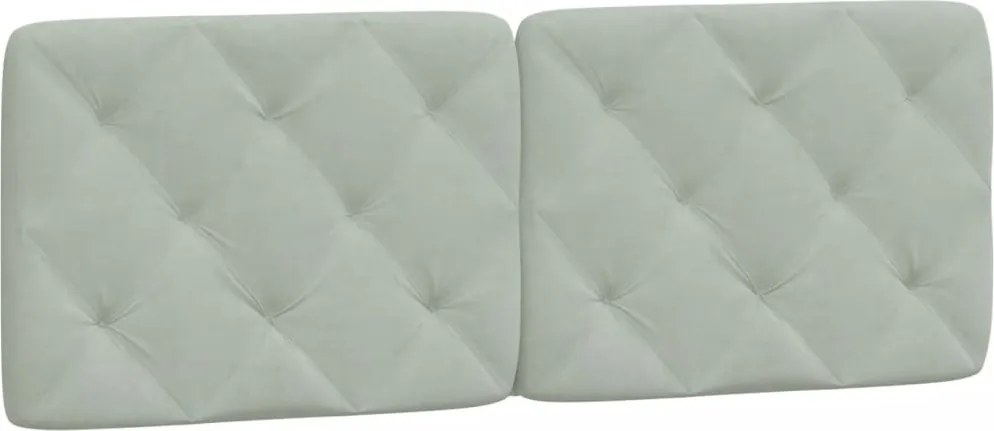 vidaXL Pernă tăblie de pat, gri deschis, 120 cm, catifea