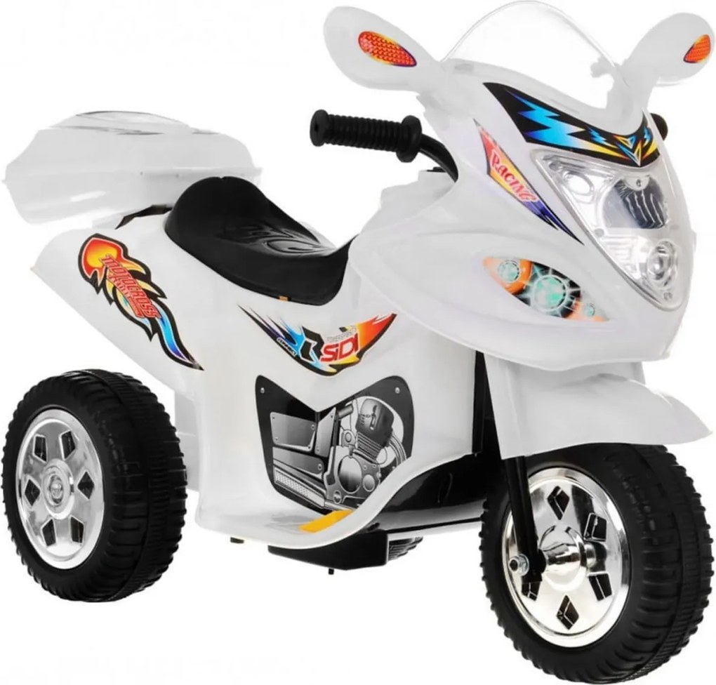 Motocicleta Electrica cu Acumulator Pentru Copii NOVOKIDS™ Moto Classico 88, 3-6 ani, Max 25 kg, Cu Melodii si Lumini, Trotineta Electrica, 3 Roti,