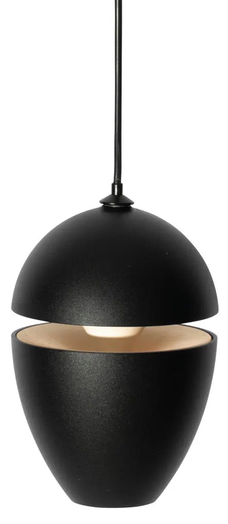 Lampă suspendată neagră modernă pentru sistem de șină monofazat, inclusiv LED - Magnetic Eggy