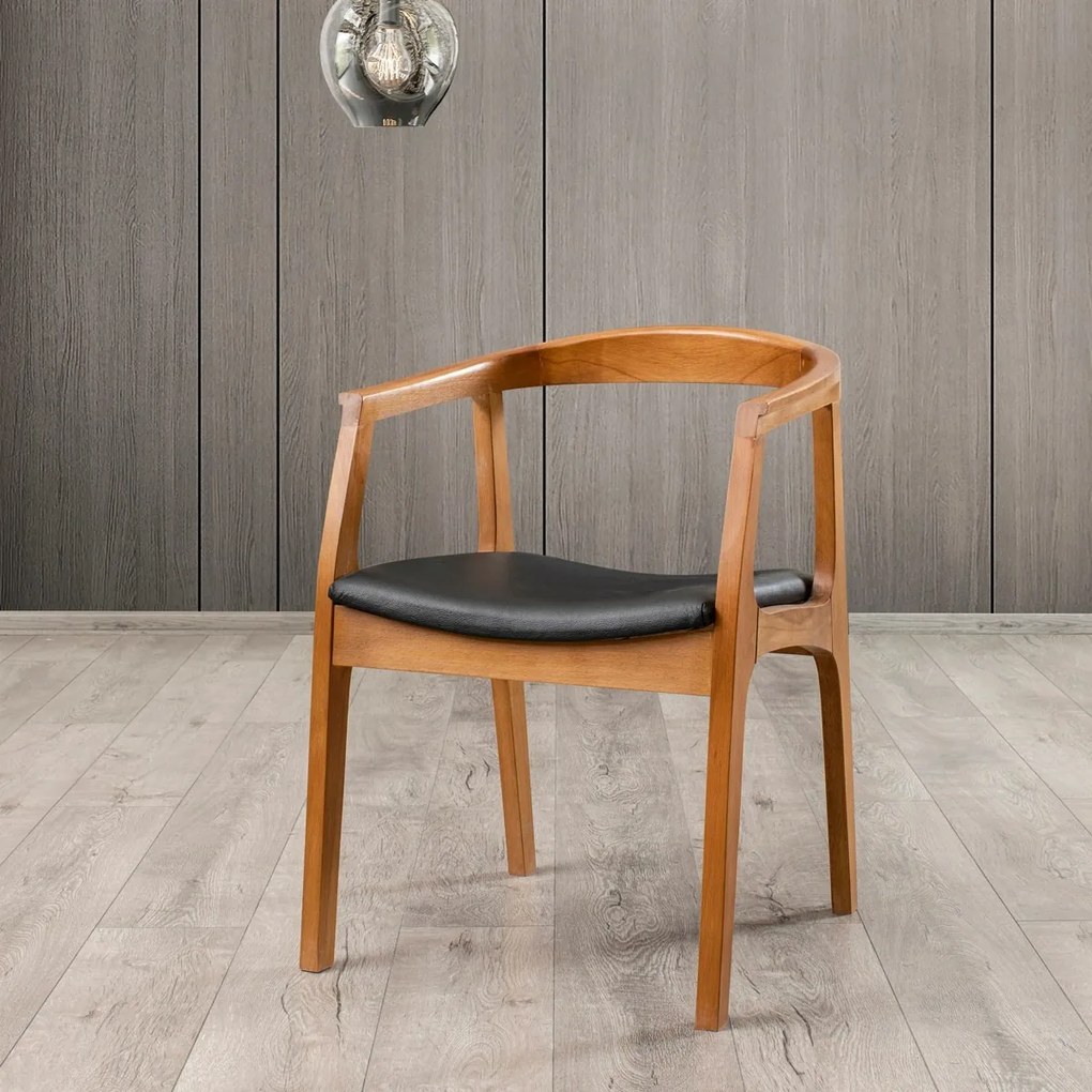 Scaun de sufragerie Albero Black and Walnut