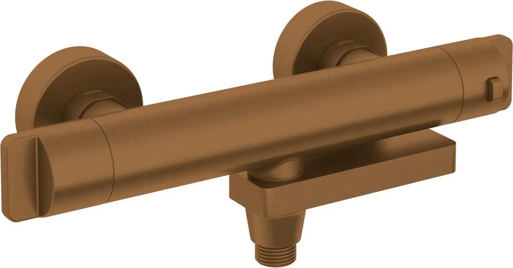 Baterie cada bronz periat, termostata, Deante Therm Bronz periat