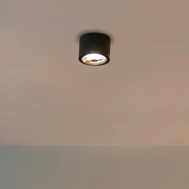 Spot modern de plafon negru AR111 cu LED inclus - Expert