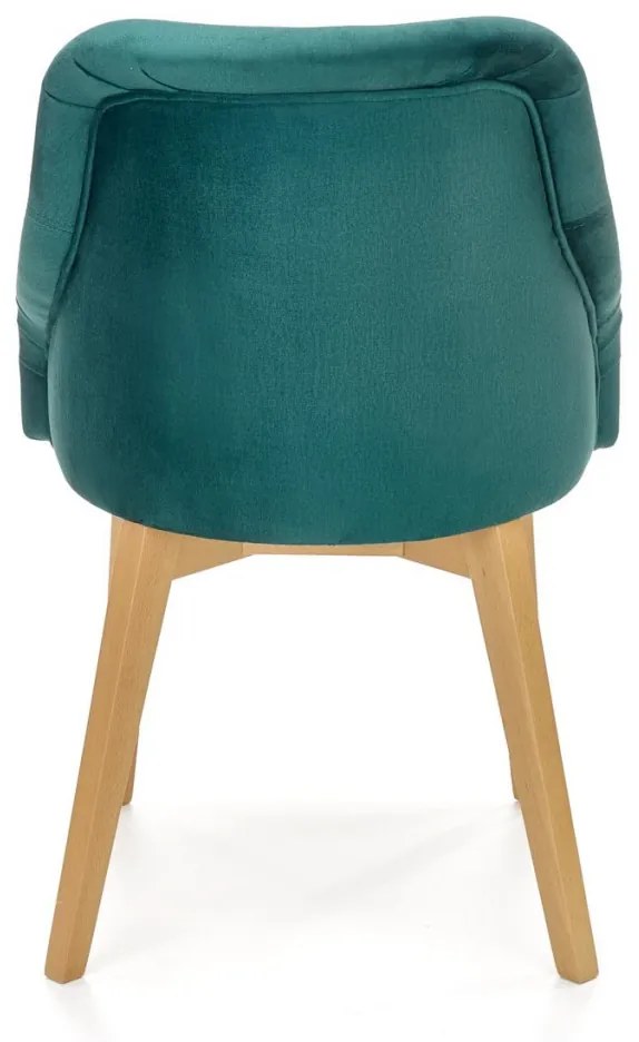 Set masa extensibila Tiago L140-220 cm + 4 scaune Toledo 2 verde/stejar miere