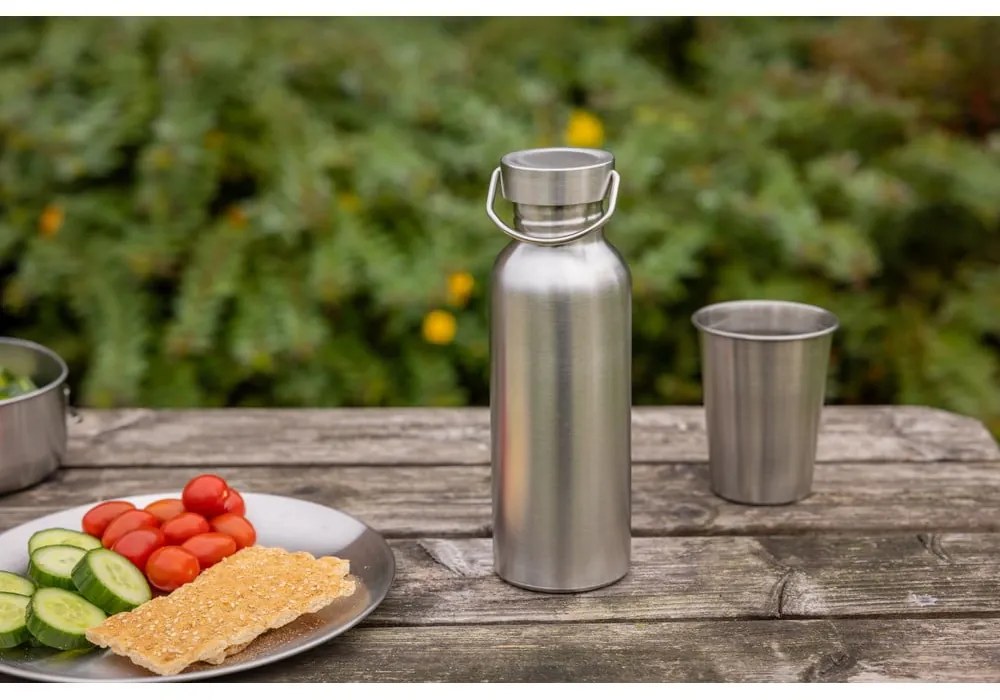Sticlă argintie din oțel inoxidabil 650 ml – Esschert Design
