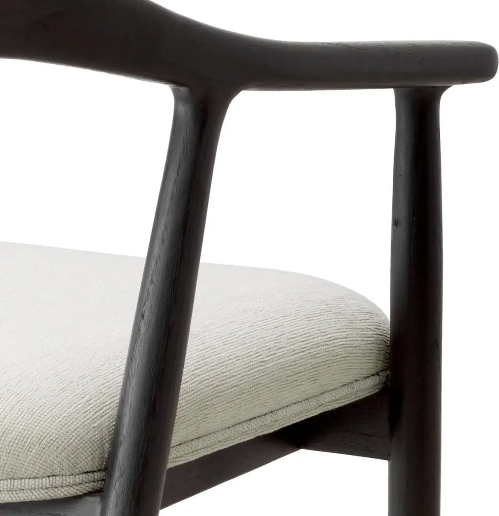 Scaun elegant design LUX Beale negru/ crem