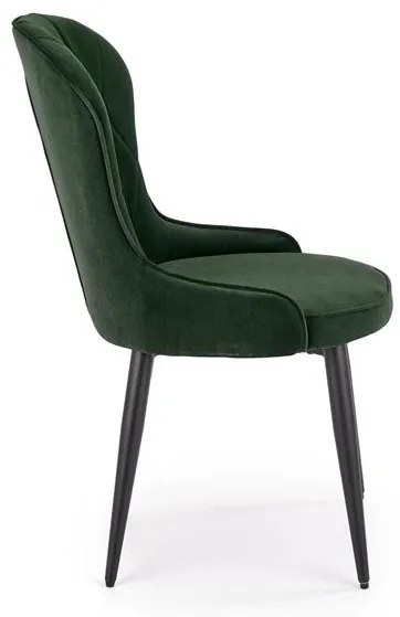 Set 4 scaune K366 velvet verde