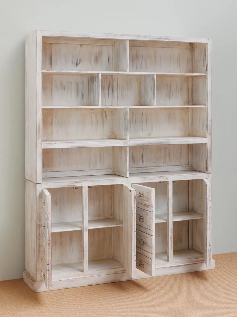 Biblioteca din lemn reciclat cu aspect vintage, Mara