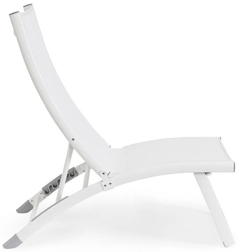 Șezlong de grădină alb din metal Taylor – Bizzotto