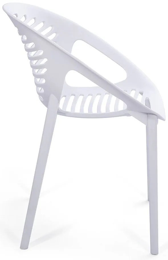 Set mobilier de grădină pentru 6 persoane cu scaune albe Joanna și masă Strong, 210 x 100 cm