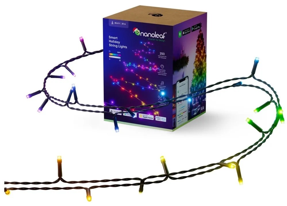 Instalație LED RGBW de Crăciun de exterior ESSENTIALS 250xLED 2x10m 2700-6500K Wi-Fi IP44