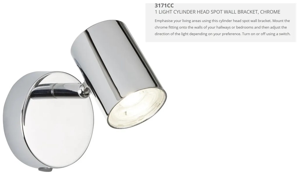 Aplica LED cu spot directionabil Rollo crom 3171CC SRT