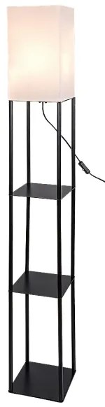 Brilagi - Lampă de podea cu polițe GRADUS 1xE27/40W/230V 150 cm negru/alb