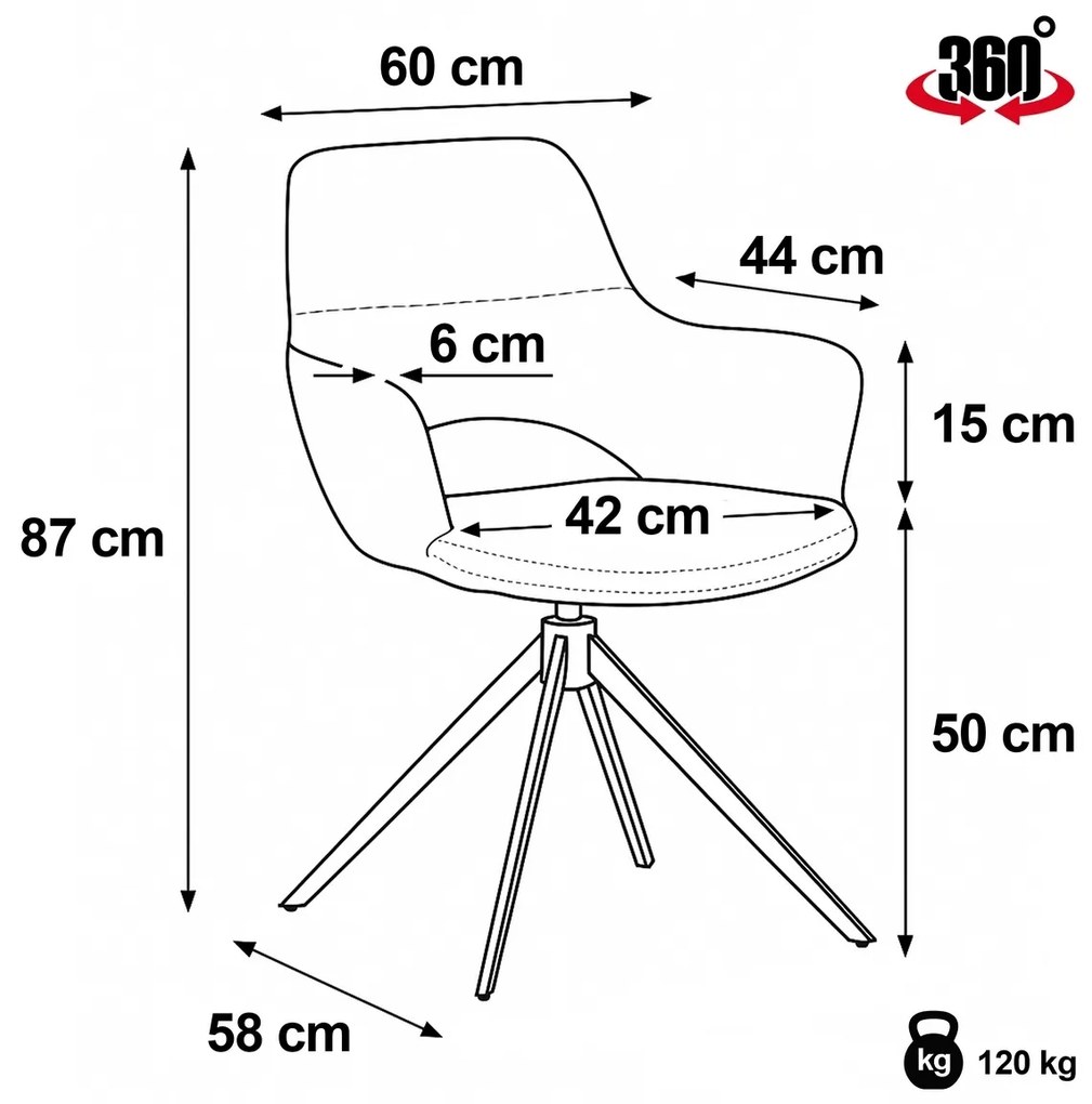 Scaun de sufragerie DCH-D1320 GREY2 cu mecanism derevenire