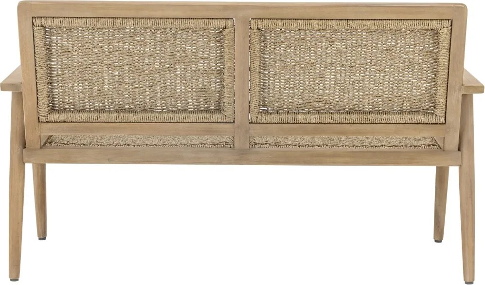 Canapea de grădină din lemn de acacia FSC® și polirattan, L132×H78×W67 cm, „Sorrento"