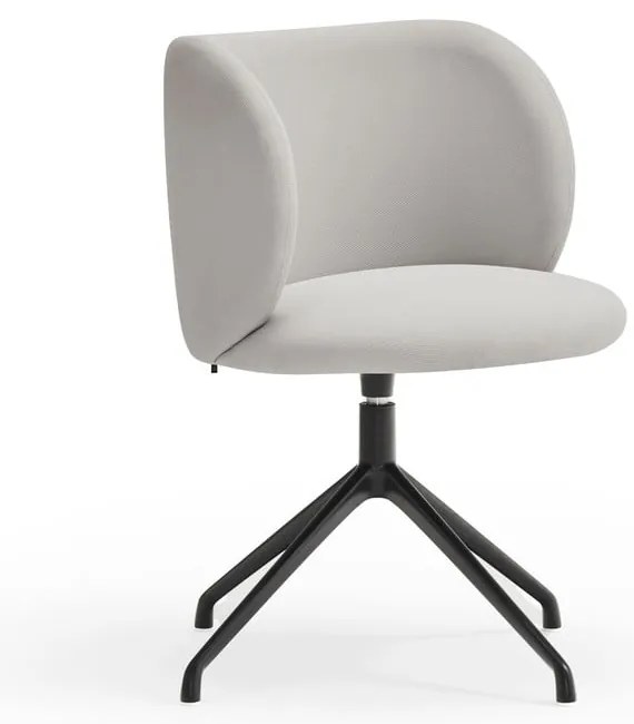 Scaun de sufragerie gri deschis tapițat Mogi – Teulat