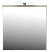 Dulap de baie suspendat cu oglindă VENOM alb/stejar sonoma