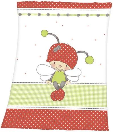 Pătură de copiii  Luis Ladybug, 75 x 100 cm