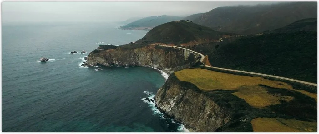 Tablou - Stânci în ocean (120x50 cm)