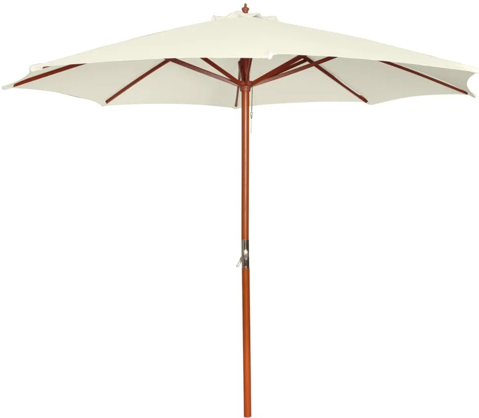 Umbrelă de soare, 300 x 258 cm, alb nisipiu