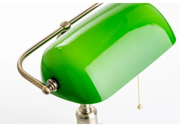 Lampă de masă Brilagi BANK OFFICE 1xE27/60W/230V alamă/verde