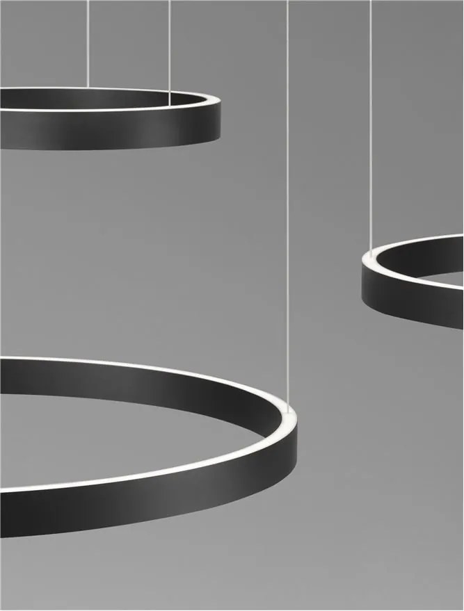 Lustra LED circulara cu 3 inele 80/60/40cm ELOWEN