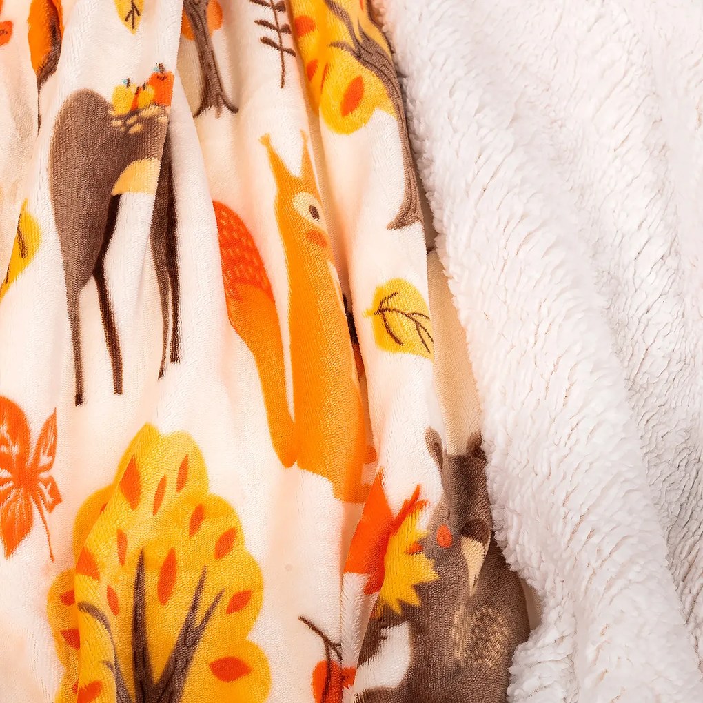 Pătură din imitație blăniță 4Home Into the woods, 150 x 200 cm