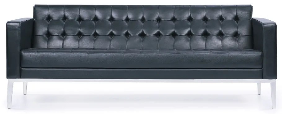 Canapea Bartolo, trei locuri, neagra