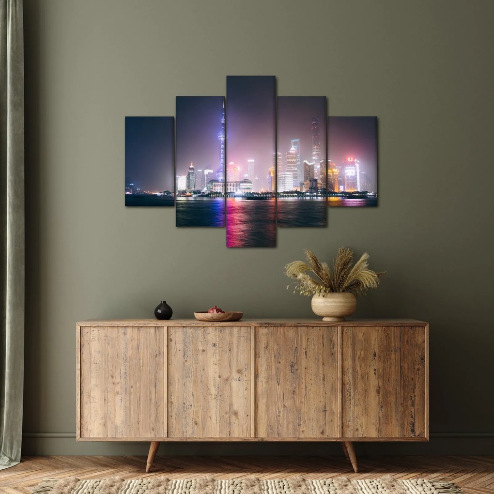 Tabloul Shangai nocturn (150x105 cm)