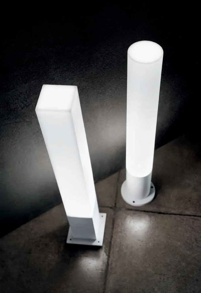 Stalp modern de exterior cu protectie IP44 EDO OUTDOOR PT1 SQUARE alb 142999