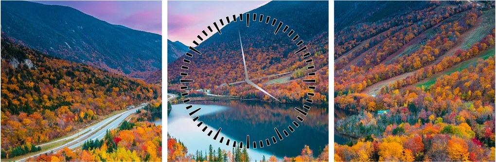 Tablou - White Mountain, New Hampshire, USA (cu ceas) (90x30 cm)