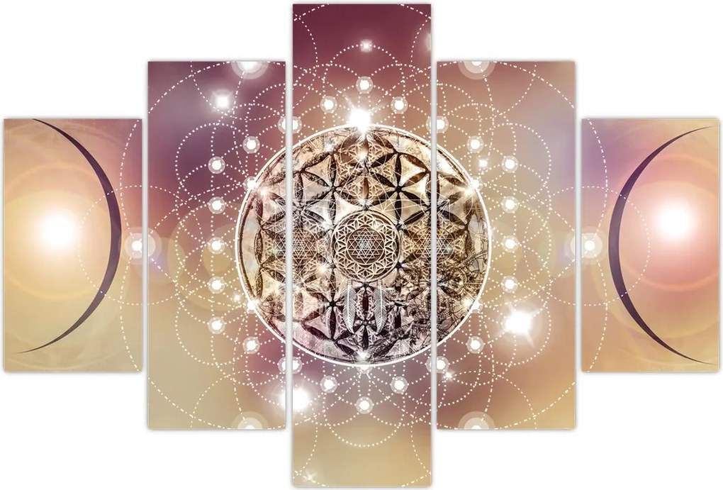 Tablou - Mandala cu elemente (150x105 cm)