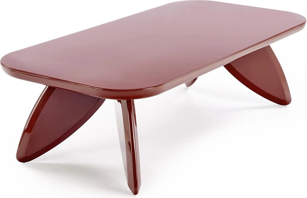 Măsuță de cafea dreptunghiulară Lumis 120 cm - burgund