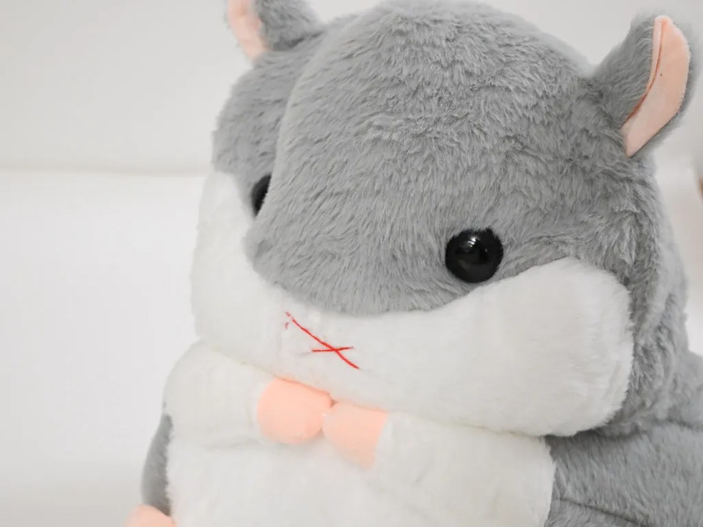 HAMSTER de plus cu paturica cocolino in interior, gri