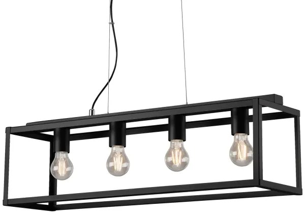 Lustră pe cablu BLACK STEEL 4xE27/40W/230V Briloner