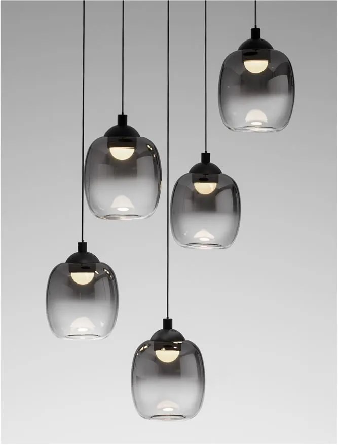 Lustra cu 5 pendule LED design modern ESSENTIAL