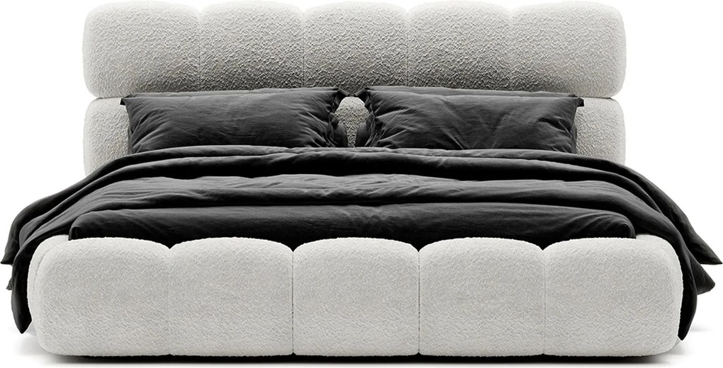 Pat Olivia Tapitat cu Saltea  120/140/160/180x200cm - 120x200