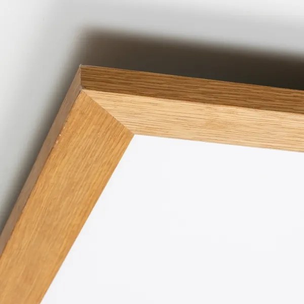 Brilagi - Corp de iluminat LED dimabil SLIMFRAME WOOD LED/58W/230V 64x64 cm + telecomandă