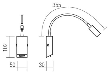 Redo 01-1193 - Aplică perete LED HELLO 1xLED/3W/230V