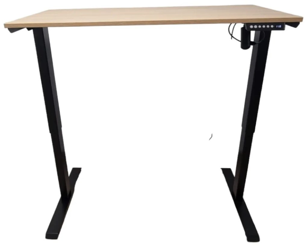 Birou reglabil electric TerrA2DS BLACK - profil dreptunghiular , profil cadru Negru (Dimensiune blat: 100x60 cm, Culoare blat: Alb 25mm)