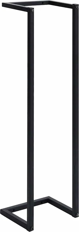 vidaXL Suport de prosoape, negru, 25x20x95 cm, fier