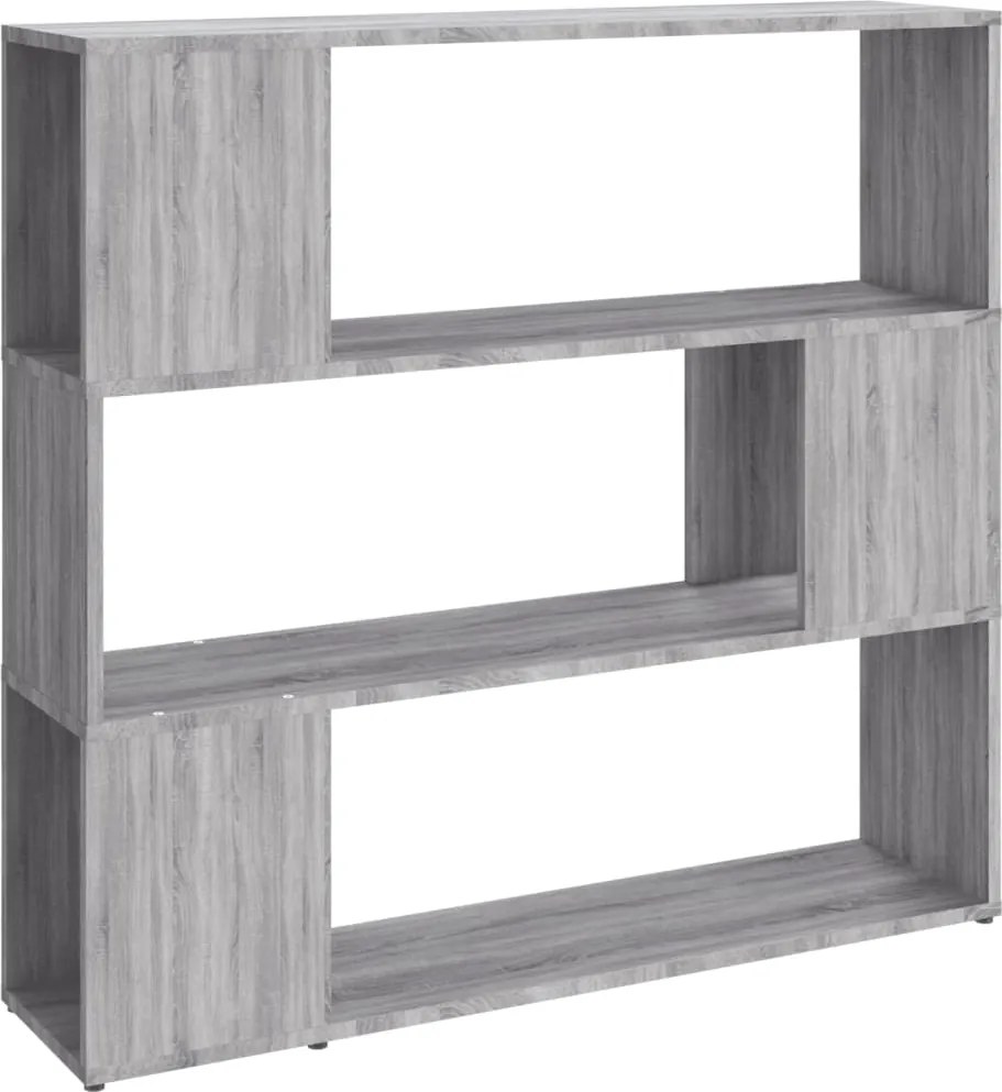 vidaXL Dulap de cărți/Separator de cameră, gri Sonoma, 100x24x94 cm