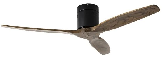ZEVENTI - Ventilator de tavan SPELLO Wi‑Fi Tuya, negru/stejar + telecomandă