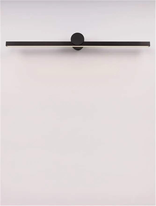 Aplica de perete LED pentru oglinda baie IP54 BREGGO negru, 81cm
