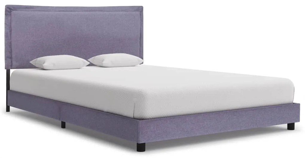 vidaXL Cadru de pat, gri deschis, 140 x 200 cm, material textil