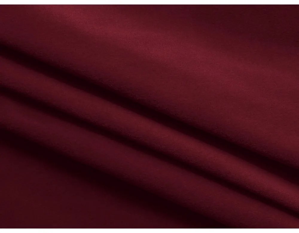 Taburet burgundy cu tapițerie din catifea Kapua – Makamii