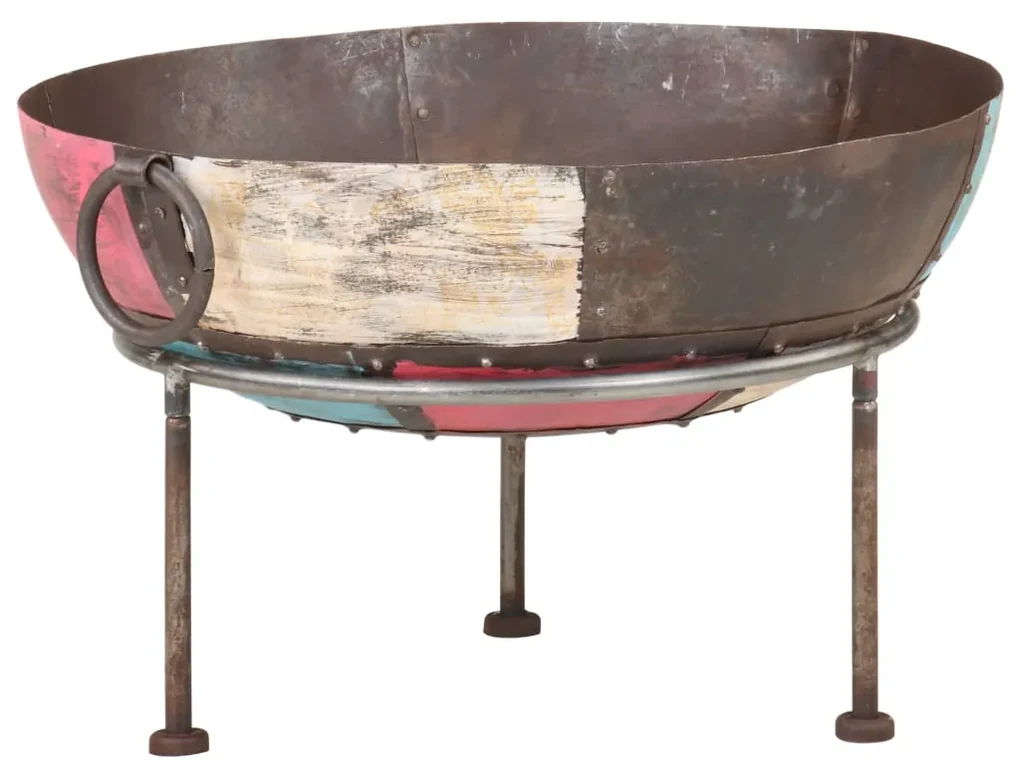 321947 vidaXL Vatră de foc rustică, colorată, Ø 60 cm, fier