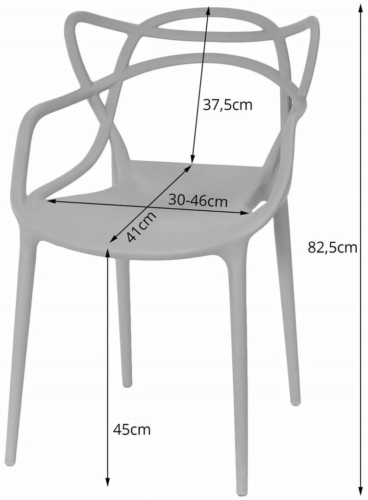 Scaun alb din plastic KATO