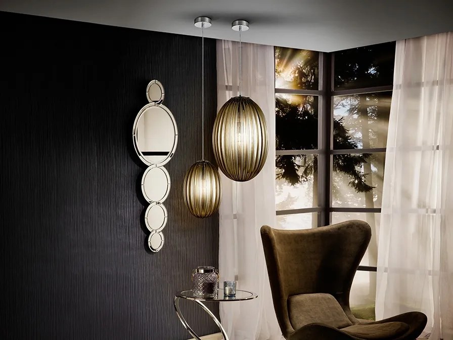 Pendul design modern decorativ Ovila 20cm fumuriu SV-752176