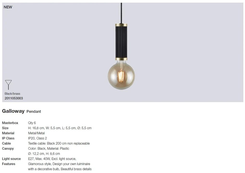 Pendul modern design minimalist Galloway 2011053003 NL