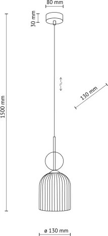 Pendul pe cablu SOPHIA 1xE14/10W/230V negru/bej fumuriu